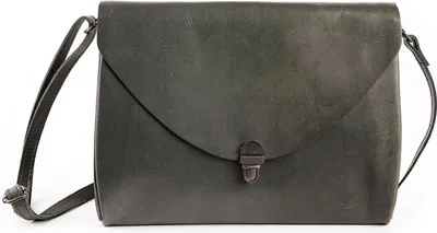 Zdjęcie produktu dla Skórzana torba na ramię HAROLD'S Fold Handbag Clutch Green ciemnozielona