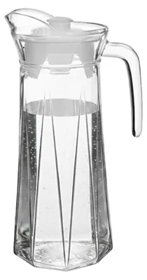 Produktbild von Alessandro Wasserkrug mit Deckel - 1,3 Liter - Glas - Gieskanne - Wasserkaraffe - Limonadenkrug