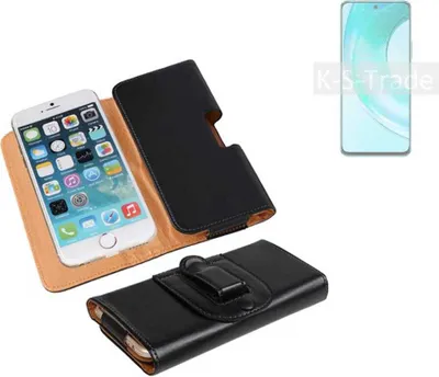 Produktbild von K-S-Trade Schützhülle Handyhülle kompatibel mit Wiko T50 Holster Gürtel Tasche Schutzhülle Handy-Tasche Smartphone Case Seitentasche schwarz 1x
