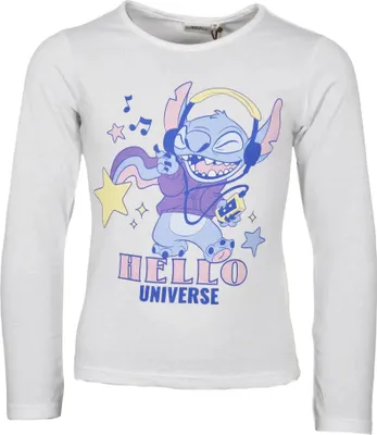 Produktbild von Disney Stitch Kinder Mädchen Langarmshirt Shirt – Weiß / 104