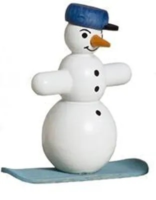 Obrázek produktu pro Miniaturní figurka sněhuláka se snowboardem Výška cca 5 cm NOVINKA