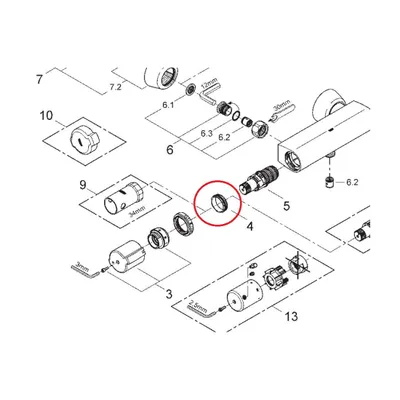 Produktbild von Grohe Befestigungsring chrom - 47743000