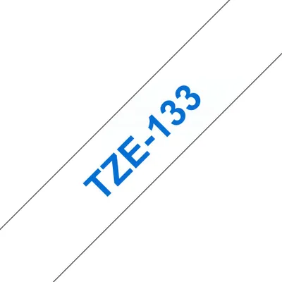 Produktbild von Brother Schriftbandkassette TZE-133 farblos/blau 12 mm
