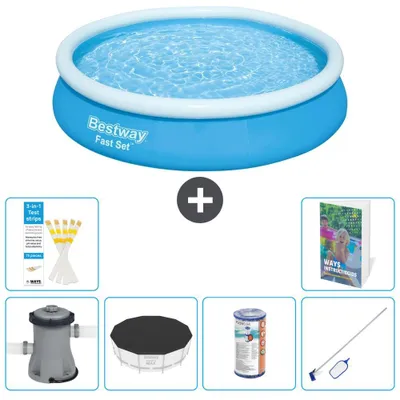 Image de Bestway Fast Set, piscine ronde - 366 x 76 cm - 5 pièces, modèle S304