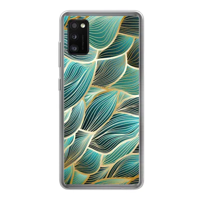 Produktbild von MuchoWow® Handyhülle Schutzhülle Hülle für Samsung Galaxy A41 Muster - Gold - Abstrakt - Welle Silikon Softcase Handy Hülle - Mobiltelefon