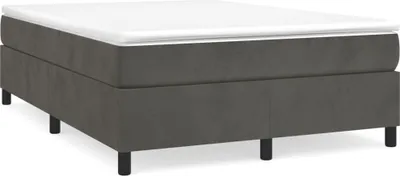 Obrázok produktu pre vidaXL Box spring bed frame dark grey 140x200 cm velvet