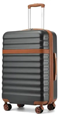 Image de Valise rigide - Grande valise - ABS + polycarbonate - 4 roulettes - Serrure TSA - 75 x 47,5 x 29,5 cm - Gris