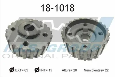 Produktbild von IJS GROUP Kurbelwellenrad 18-1018 für VW GOLF III (1H1) 20mm 15mm 65mm 0,3kg