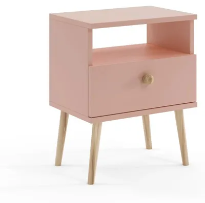 Immagine prodotto di Comodino NILSA con cassetto - rosa/marrone