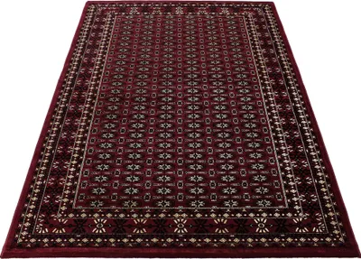 Produktbild von Teppich Läufer Wohnzimmer Rot 80x150 Orientalisches Design aus Polypropylen