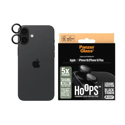Immagine prodotto di PanzerGlass ® Hoops® Ceramic Camera Lens Protector iPhone 16 | 16 Plus