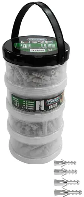 Image de Chevilles Assortiment de chevilles Polypropylène Ø 5 à 10 mm 350 pièces