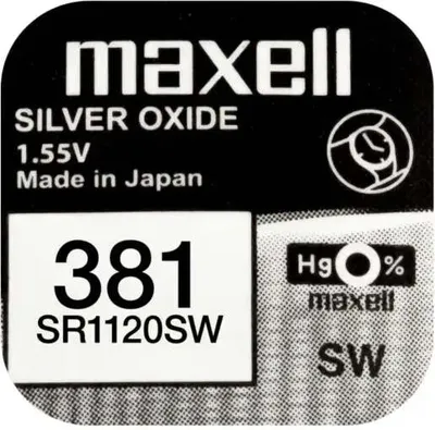 Obrázek produktu pro Maxell SR1120SW, Baterie na jedno pouit, SR1120W, Oxid stbrn, 1,55 V, 1 kus, 55 mAh