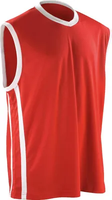 Zdjęcie produktu dla SPIRO S278M | Męska koszulka do koszykówki Quick Dry Top - Kolor: Czerwony/Biały - Rozmiar: 4XL