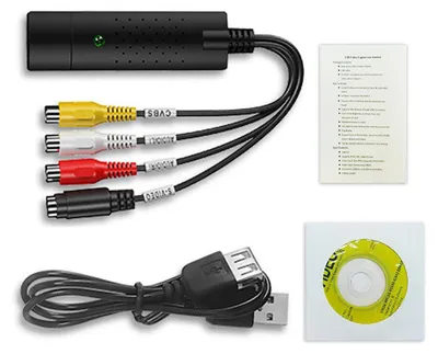Immagine prodotto di Convertitore da VHS a digitale - Scheda di acquisizione video e audio USB 2.0 - Supporto per VCR e TV - Compatibile con Windows 7/8/10