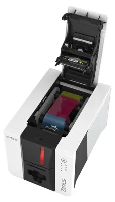 Produktbild von Evolis Zenius 2 Expert - Plastikkartendrucker - Farbe - Farb-Substitution/thermischer Harz beschreibbar - CR-80 Card (85.6 x 54 mm)