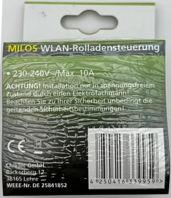Produktbild von MILOS WiFi Rollladensteuerung, Alexa/Google