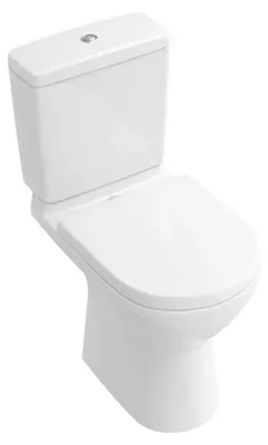 Image de Villeroy & Boch O.novo, Combipack WC à poser sans bride modèle sur pied, céramique blanc