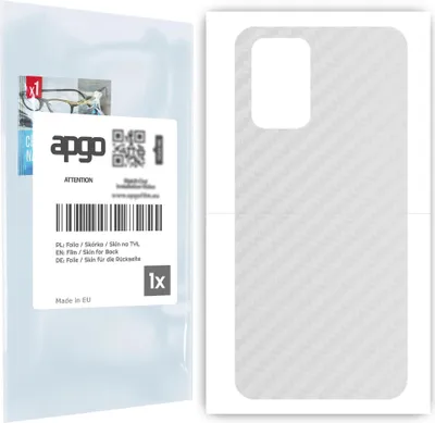 Produktbild von apgo Rückseite Schutzfolie für Oppo A74 -  Hinten Schutzfolie Carbon Transparent (durchsichtig), Rückseite Folie schützt vor Kratzern und Fingerabdrücken