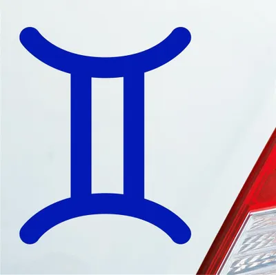 Produktbild von Auto Aufkleber Gemini Zwilling Sternzeichen Sterne Horoskop 8x10 cm Dunkelblau Sticker Heckscheibenaufkleber
