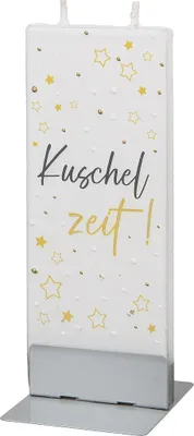 Produktbild von Gilde Wachs Flachkerze "Kuschelzeit!" VE 7 52452