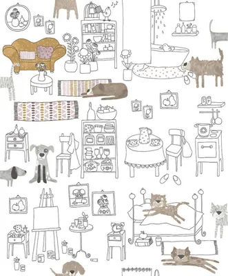 Obrázok produktu pre Masureel Tapeta Animals biela - 631868 - 53 cm x 10,05 m