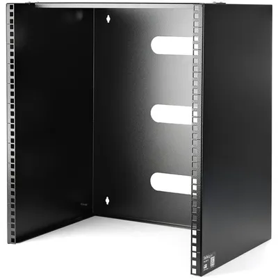 Obrázok produktu pre StarTech.com WALLMNT12, Nástenný regál, 12U, 56,7 kg, 8,7 kg, Čierna