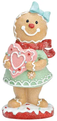 Image de Figurine de décoration de Noël en pain d'épices, en 10x23 cm