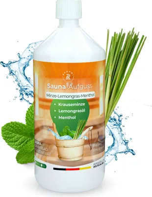 Produktbild von Saunaduft Saunaaufguss Sauna Duft Konzentrat Minze Lemongras 1L