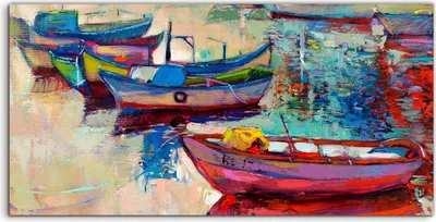 Produktbild von Coloray Acrylbild 100x50  Wandbild Acrylbilder Foto Bild Seelandschaft Boote Ozean