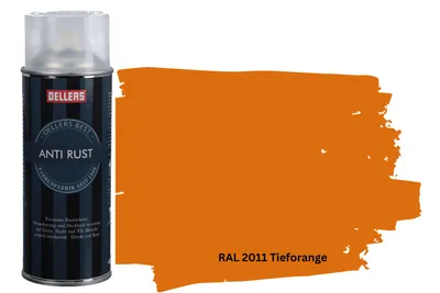 Produktbild von OELLERS AntiRust 3in1, 400ml, RAL 2011 Tieforange, Metallschutzlack, Rostschutzlack, Grundierung und Deckanstrich, Schutzschicht für alle Metallarten