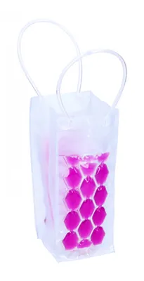 Produktbild von Gel WEINKÜHLTASCHE 10x10x25cm Flaschenkühler Weinkühler Sektkühler Champagnerkühler Bierkühler Sekt Wein 75 (Lila)