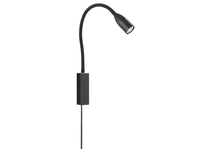 Produktbild von LED Wandleuchte, Flexo-Spot, Metall, Schwarz, Dimmbar, H 61 cm