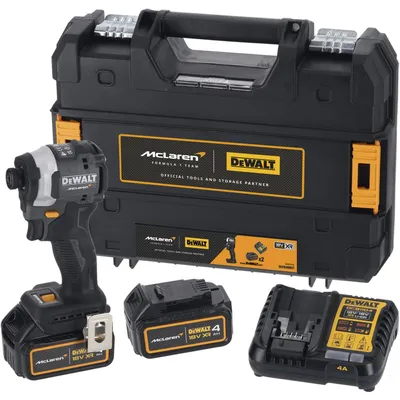 Produktbild von Akku-Schlagschrauber DCF85MM2T, 18Volt, 1/4", im McLaren Design (grau/schwarz, 2x Li-Ion XR Akku 4Ah, in T STAK Box)