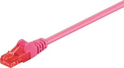 Produktbild von CAT 6 Patchkabel, U/UTP, magenta Kupferkaschierter Aluminiumleiter (CCA)