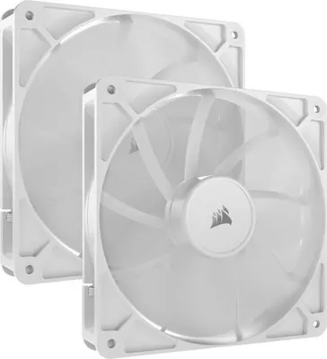 Image de Ventilateurs PWM 140mm, CORSAIR RS140, Pack de 2, Blanc