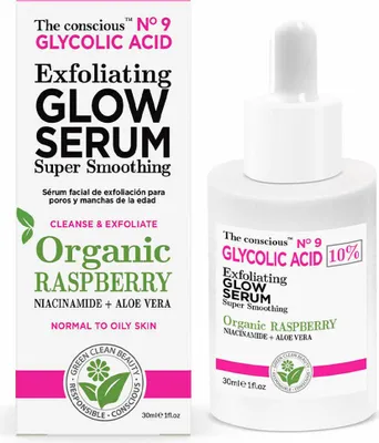 Zdjęcie produktu dla The Conscious Złuszczające serum do twarzy z organiczną maliną, 30ml