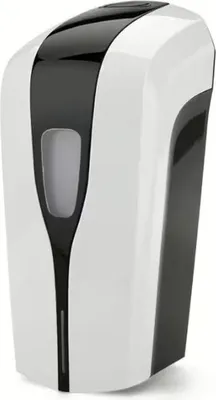 Produktbild von Automatischer Desinfektions- & Seifenspender, 1000ml Füllvolumen, Infrarot-Sensor, Wandmontage, Weiß-Schwarz