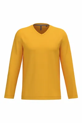 Immagine prodotto di Kariban Uomo Maglietta a maniche lunghe con scollo a V