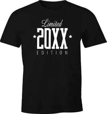 Produktbild von Herren T-Shirt Limited Edition Geburtstag anpassbares Geburtsjahr Geschenk für Männer MoonWorks® schwarz 4XL