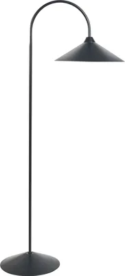 Produktbild von BELIANI Stehlampe Schwarz Metall 150 cm Hoch 1-Flammig mit Schirm Kegelform Langes Kabel mit Schalter Modern Schlaf- u. Wohnzimmer Bogenlampe