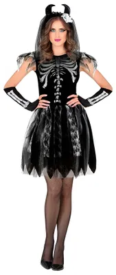 Image de Costume d'épouse du diable "Day of the Dead" pour femme | Noir Taille : L