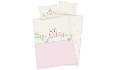Produktbild von Kinder-Renforcé-Bettwäsche Kleine Eule 100 x 135/60 x 40 cm Stand.-Var.