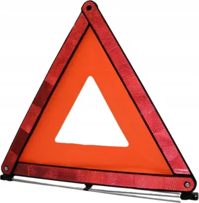 Obrázok produktu pre Skladací výstražný trojuholník 43x43x43 cm – povinná výbava vozidla