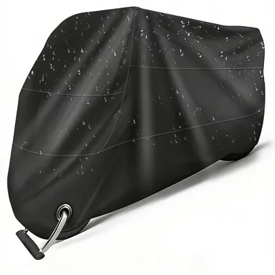 Immagine prodotto di Copertura impermeabile per motociclette, realizzata in tessuto Oxford 210D, adatta per uso esterno e resistente alle intemperie invernali. Dimensioni: 245 cm x 105 cm x 125 cm