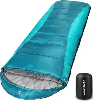 Produktbild von Bessport Camping Schlafsack -8 °C - 20°C für Erwachsene, Leichtgewichtig & Warm