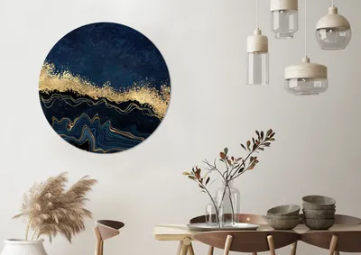 Produktbild von MuchoWow® - Mauerkreis - Wandbilder - Runde Bild - Bild aus Aluminium - Schlafzimmer - Wohnzimmerdekoration - Wand Dekoration