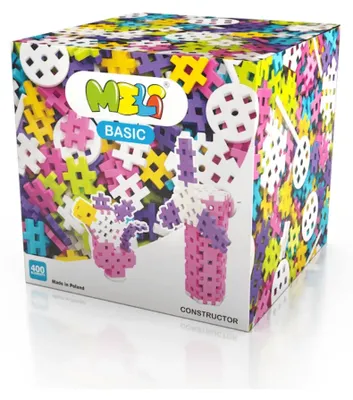 Image de Meli Basic Constructor Pink 400 blocs de construction en plastique