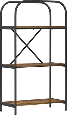 Produktbild von Möbel Bücherregal - Standregal - Wohnzimmerschrank - Geräucherte Eiche 60 x 30 x 109 cm Holzwerkstoff - Lagerregal Bücherregale CLORIS7510272