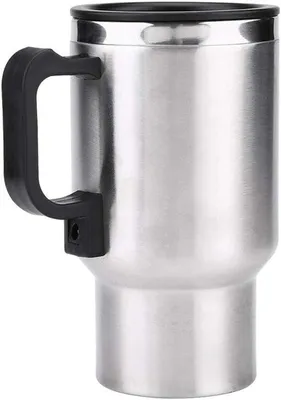 Zdjęcie produktu dla Elektryczny czajnik samochodowy 450 ml, 12 V, 60 W, przenośny czajnik ze stali nierdzewnej do podgrzewania wody, kawy, herbaty i napojów